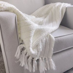 Cream Chunky Texture Metallic Throw Threshold